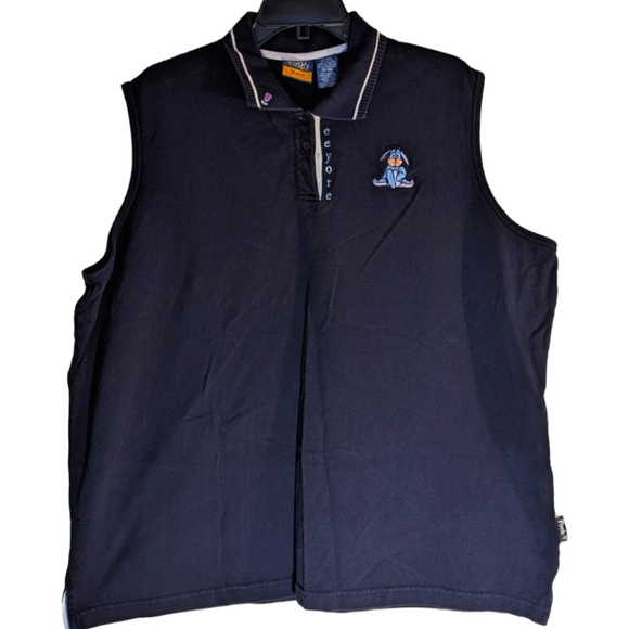 Disney Vintage Pooh Fall Eeyore Woman’s Fleece Vest Size 26-28W EUC Rare - Picture 1 of 9